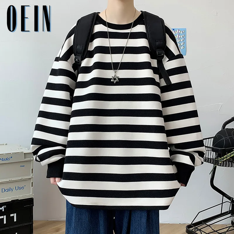 OEIN Autumn New Men Stripe Sweatshirts Oversized Korean Clothing Hoodies Fashion Unisex Pullover 2022 Casual Tops Streetwear Tee
OEIN Autumn New Men Stripe Sweatshirts Oversized Korean Clothing Hoodies Fashion Unisex Pullover 2022 Casual Tops Streetwear Tee