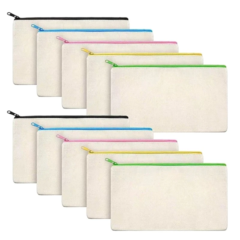 10Pcs Makeup Bags/Small Pencil Pouch Multi-Purpose Travel Bags With Color Zipper For DIY Craft
10Pcs Makeup Bags/Small Pencil Pouch Multi-Purpose Travel Bags With Color Zipper For DIY Craft