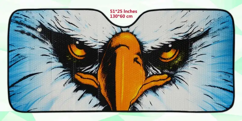 

Eagle eyes car window sunshade , to keep your car cool in the summer when parked. protects interior from UV Rays