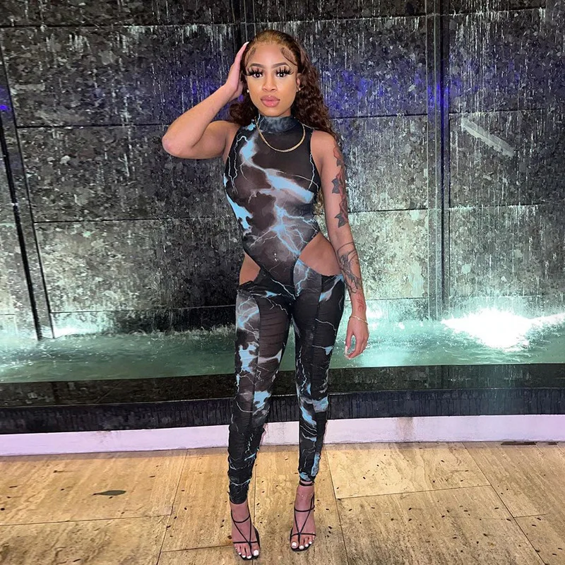 Spring Jumpsuit Women Nightclub Hollow Sleeveless O-neck Sexy Romper One Piece Club Outfits Lounge Streetwear Wholesale Items
Spring Jumpsuit Women Nightclub Hollow Sleeveless O-neck Sexy Romper One Piece Club Outfits Lounge Streetwear Wholesale Items