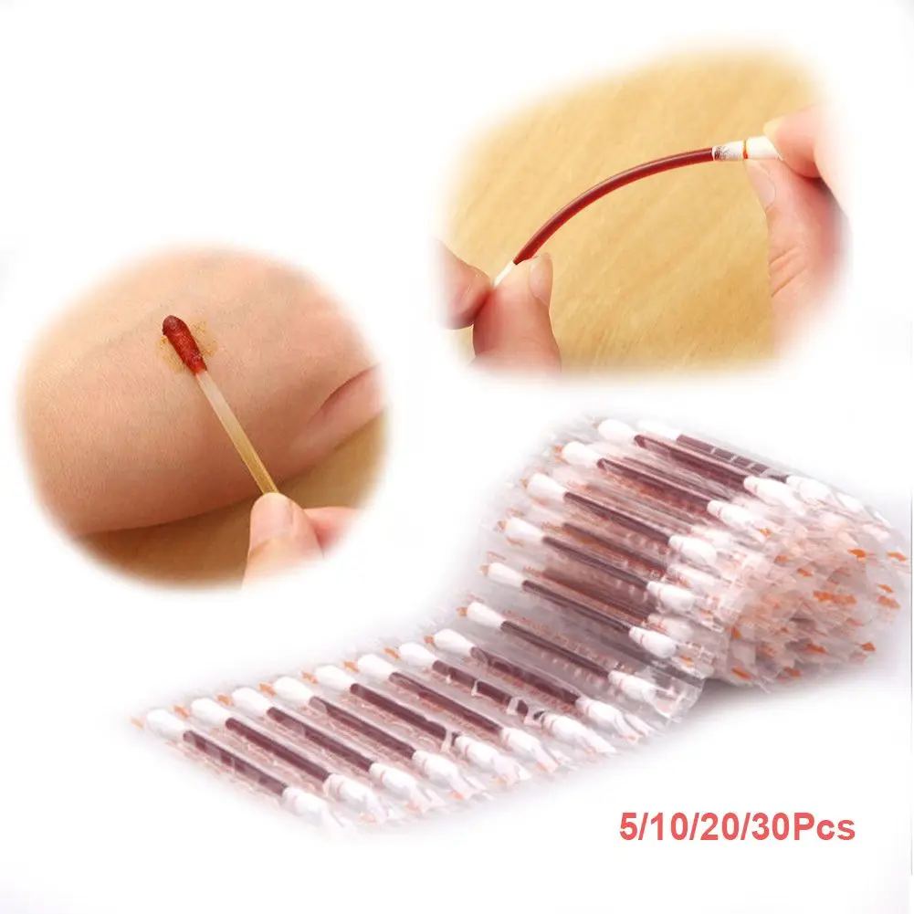 

to carry Wound treatment Aid Kit Supplies Family essential Disinfected Disposable Swab Cotton Stick Medical Iodine