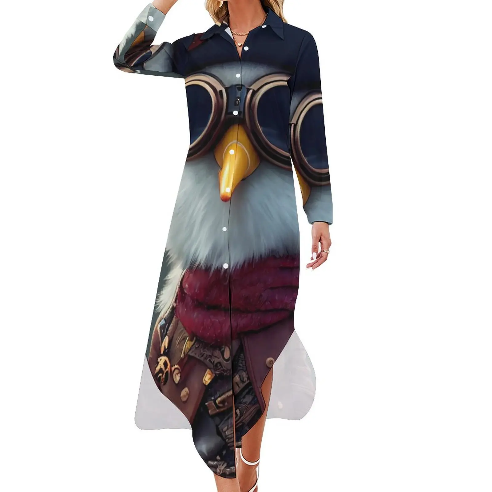 Funny Animal Chiffon Dress Pirate Duck Elegant Dresses Stylish Casual Dress Ladies Sexy Design Vestidos Big Size
Funny Animal Chiffon Dress Pirate Duck Elegant Dresses Stylish Casual Dress Ladies Sexy Design Vestidos Big Size