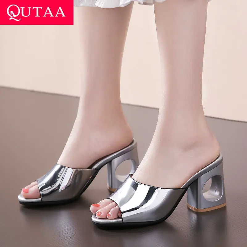 QUTAA 2022 Square High Heel Summer Women Shoes PU Leather Peep Toe Elegant Sandals Slingback Female Pumps Size 34-43
QUTAA 2022 Square High Heel Summer Women Shoes PU Leather Peep Toe Elegant Sandals Slingback Female Pumps Size 34-43