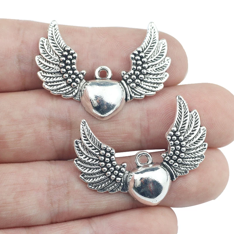 6 Pieces 27*35mm Antique Silver Color Wings to Fly Angel Charms Keychain For DIY Jewelry Making
6 Pieces 27*35mm Antique Silver Color Wings to Fly Angel Charms Keychain For DIY Jewelry Making