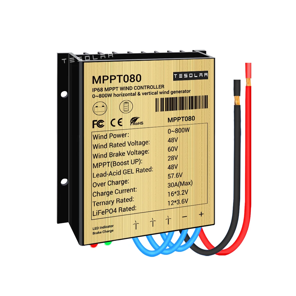 30A 48V Max 800W Windmill Input Mppt Mini Wind Charge Controller IP68 Regular Workable For Lithium Lead-acid Gel Battery
30A 48V Max 800W Windmill Input Mppt Mini Wind Charge Controller IP68 Regular Workable For Lithium Lead-acid Gel Battery