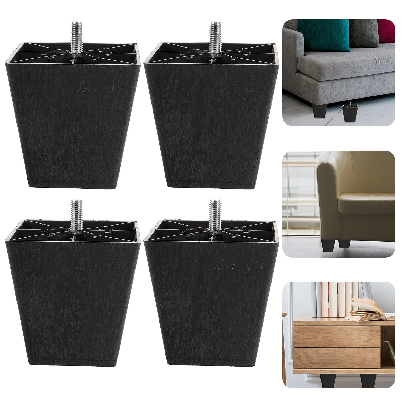 4 Pcs Cabinet Legs Furniture Heightened Plastic Couch Feet Sofa Square Replacement
4 Pcs Cabinet Legs Furniture Heightened Plastic Couch Feet Sofa Square Replacement