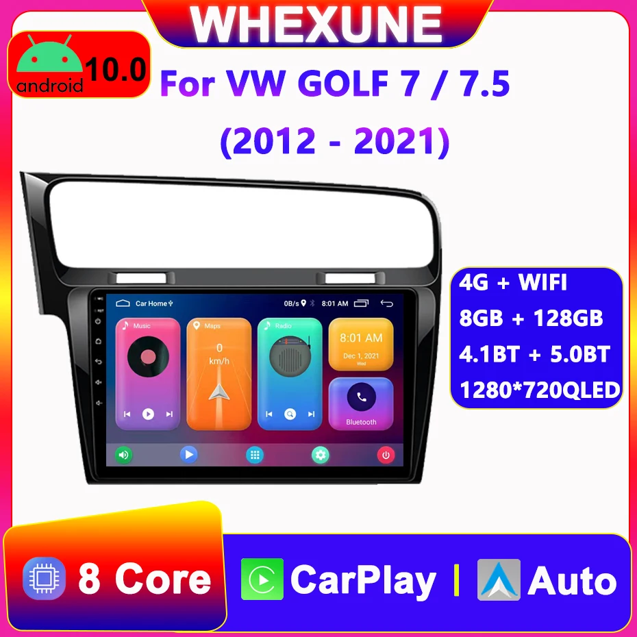 Автомобильный радиоприемник 4G, мультимедийный плеер для Volkswagen VW Golf 7 2012-2021 MK7, Wi-Fi, GPS-навигация, 2 Din, Android 10, беспроводной Carplay, авто
Автомобильный радиоприемник 4G, мультимедийный плеер для Volkswagen VW Golf 7 2012-2021 MK7, Wi-Fi, GPS-навигация, 2 Din, Android 10, беспроводной Carplay, авто