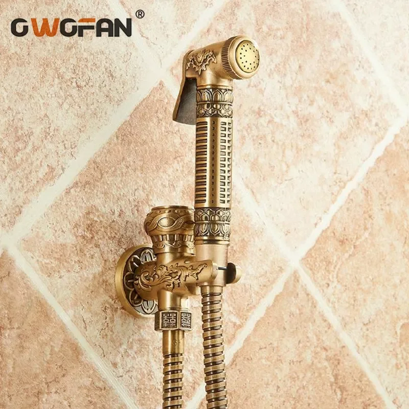 Retro Handheld Bidet Faucet Set Antique Brass Hygienic Shower Spray Head Bathroom Toilet Cleaning Car Rinse Pet Airbrush AST3778
Retro Handheld Bidet Faucet Set Antique Brass Hygienic Shower Spray Head Bathroom Toilet Cleaning Car Rinse Pet Airbrush AST3778