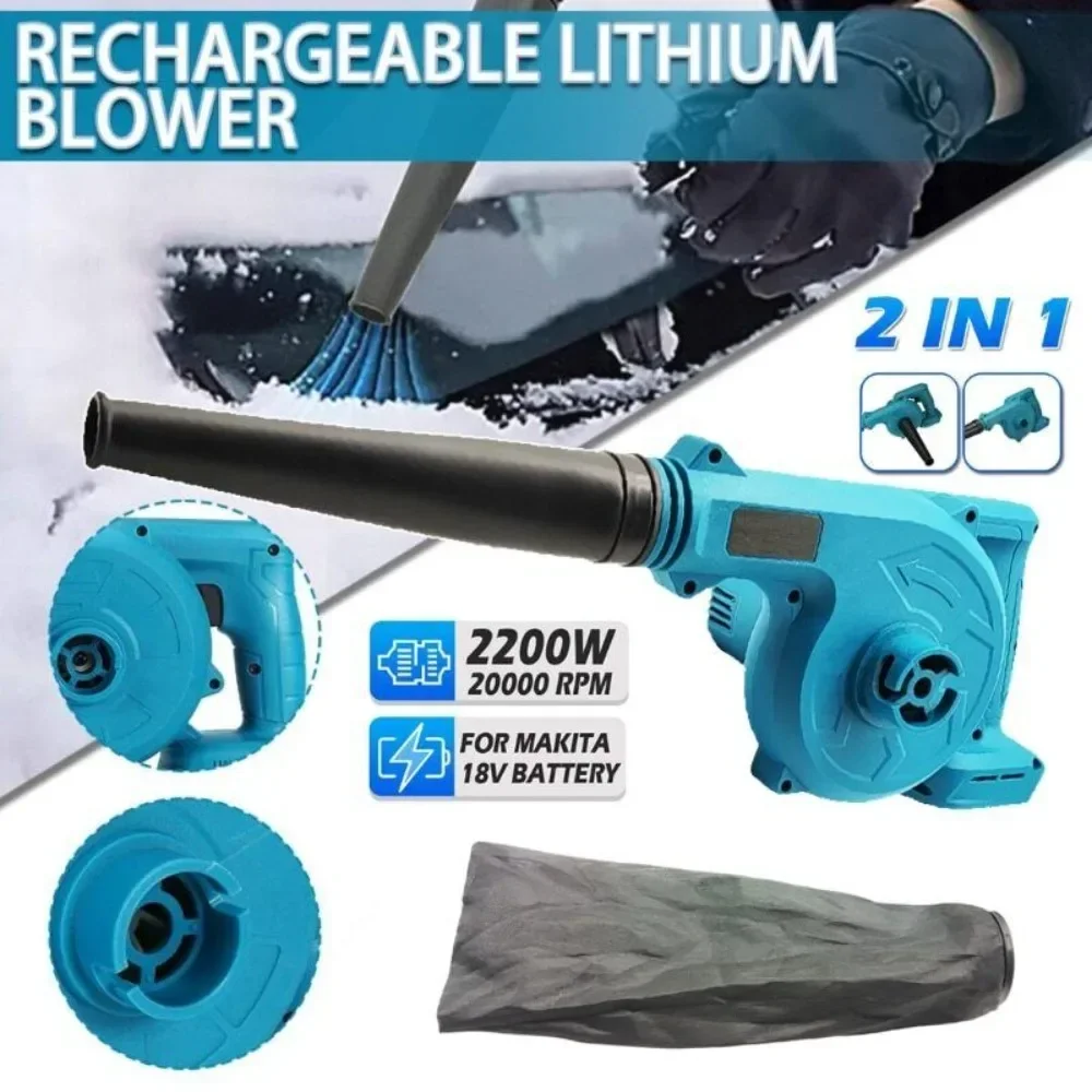 Cordless Leaf Blower for Computer Dust Collector Dust Snow Blowing Hand Power Tools For Makita 18V Battery Winter For Car 
Cordless Leaf Blower for Computer Dust Collector Dust Snow Blowing Hand Power Tools For Makita 18V Battery Winter For Car