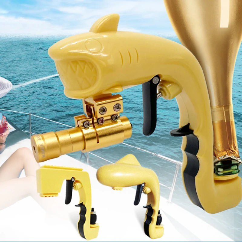 Champagne Gun Wine Sprayer Shark Dolphin Beer Bottle Durable Spray Gun ABS Plastic Version stopper Ejector Pop it Bar Tools
Champagne Gun Wine Sprayer Shark Dolphin Beer Bottle Durable Spray Gun ABS Plastic Version stopper Ejector Pop it Bar Tools