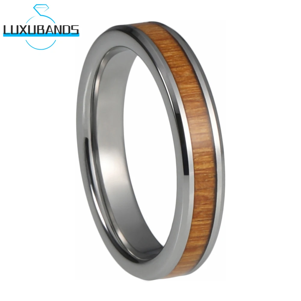4mm Women Tungsten Carbide Ring Wedding Band Beveled Edges Wood Inlay Polished Finish High Quality In Stcok Comfort Fit
4mm Women Tungsten Carbide Ring Wedding Band Beveled Edges Wood Inlay Polished Finish High Quality In Stcok Comfort Fit