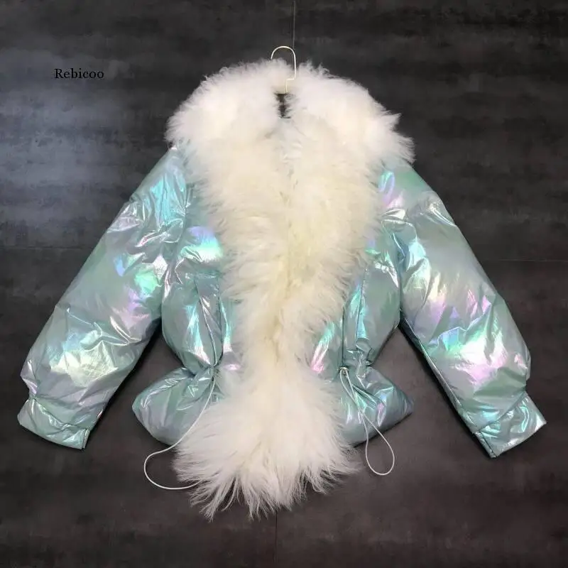 Winter Jacket Women Shiny Cotton Coat Imitated Wool Collar Colorful Bread Warm Jacket Female Korean Loose Jackets Parka
Winter Jacket Women Shiny Cotton Coat Imitated Wool Collar Colorful Bread Warm Jacket Female Korean Loose Jackets Parka