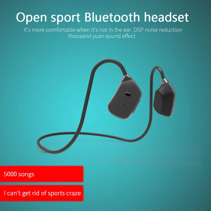 Hands-free Sport Headset Hifi Sound Effect Stereo Bone Conduction Concept Headphones 150mAh Bluetooth Wireless Earphone
Hands-free Sport Headset Hifi Sound Effect Stereo Bone Conduction Concept Headphones 150mAh Bluetooth Wireless Earphone