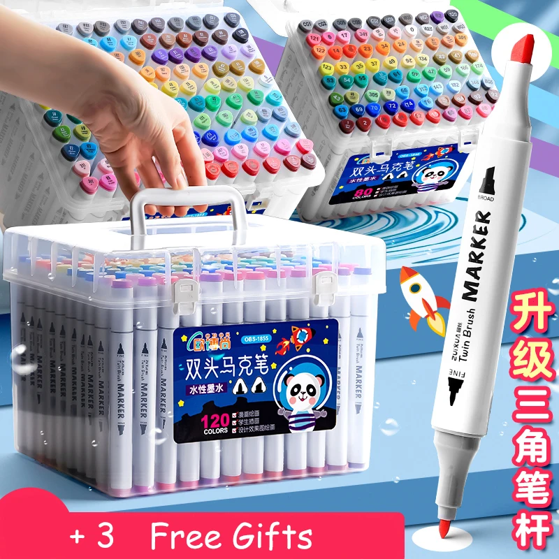 24/36/48/60/80/120 Double Headed Dual Tip Washable Art Markers Quick Dry Sketching Markers Kids Coloring School Supplies
24/36/48/60/80/120 Double Headed Dual Tip Washable Art Markers Quick Dry Sketching Markers Kids Coloring School Supplies