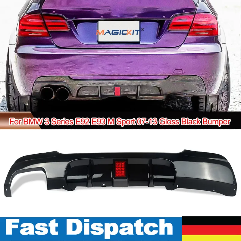 E93 Car Rear Bumper Diffuser Lip Spoiler w/LED Brake Light For BMW E92 E93 325i M Sport 2007-2013 Rear Bumper Protector Guard
E93 Car Rear Bumper Diffuser Lip Spoiler w/LED Brake Light For BMW E92 E93 325i M Sport 2007-2013 Rear Bumper Protector Guard