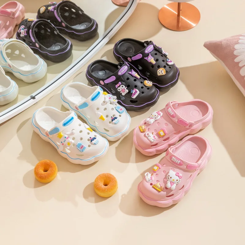 Kawaii Sanrio Anime Slippers Hello Kitty Kuromi Cinnamoroll Beach Shoes Fashion Hole Shoes Summer New Gift
Kawaii Sanrio Anime Slippers Hello Kitty Kuromi Cinnamoroll Beach Shoes Fashion Hole Shoes Summer New Gift