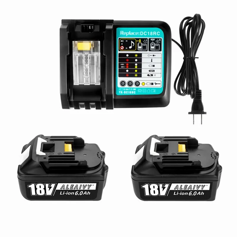 18V Makita Durable Rechargeable Battery 18V 6Ah Lithium Battery, Used for Makita Power Tools BL1860 BL1840 BL1850 BL1830, etc.
18V Makita Durable Rechargeable Battery 18V 6Ah Lithium Battery, Used for Makita Power Tools BL1860 BL1840 BL1850 BL1830, etc.