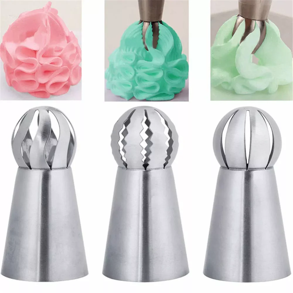 3Pcs/Set Torch Ball Flower Icing Nozzles 304 Stainless Steel Pastry Tube Cake Decorating Tool Kitchen Supplies
3Pcs/Set Torch Ball Flower Icing Nozzles 304 Stainless Steel Pastry Tube Cake Decorating Tool Kitchen Supplies