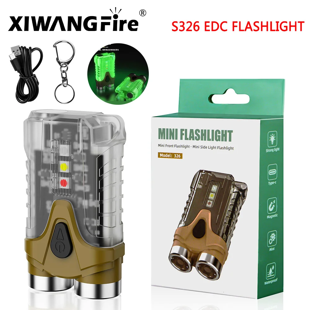 XIWANGFIRE S326 Keychain Light Mini Led Flashlight TYPE-C Charging Waterproof Fluorescent Magnetic Warning Camping Light
XIWANGFIRE S326 Keychain Light Mini Led Flashlight TYPE-C Charging Waterproof Fluorescent Magnetic Warning Camping Light