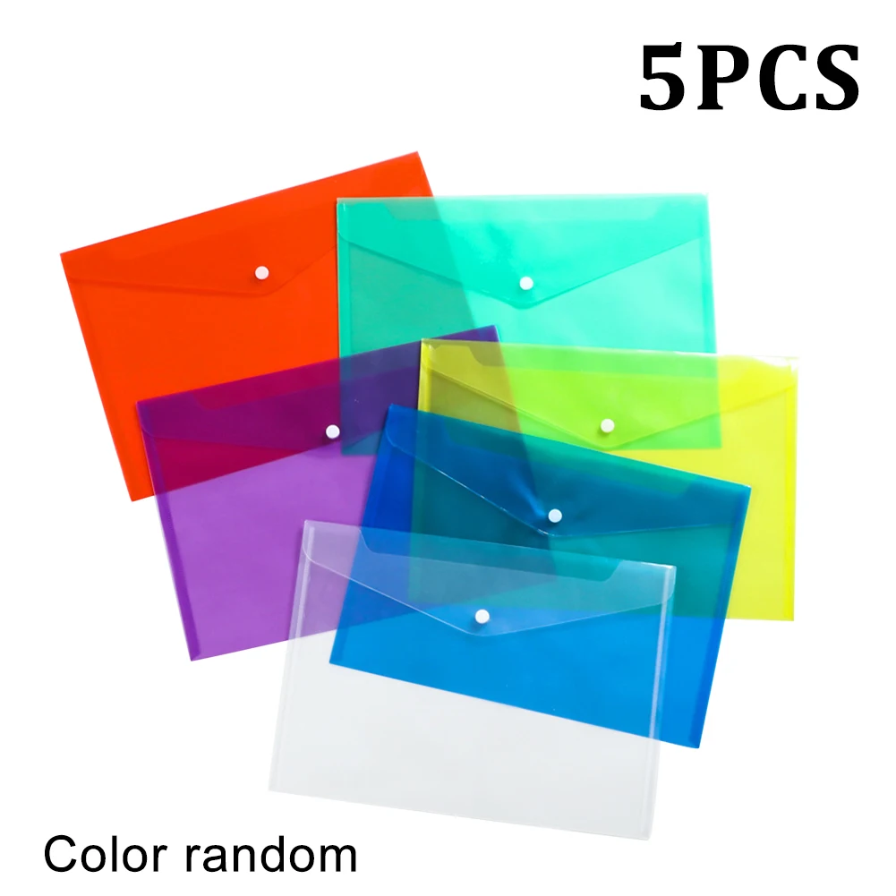 5pcs Document Case A4 Size Candy Color Transparent File Folder Multifunctional Waterproof PP Document Bag File Holder Stationery
5pcs Document Case A4 Size Candy Color Transparent File Folder Multifunctional Waterproof PP Document Bag File Holder Stationery