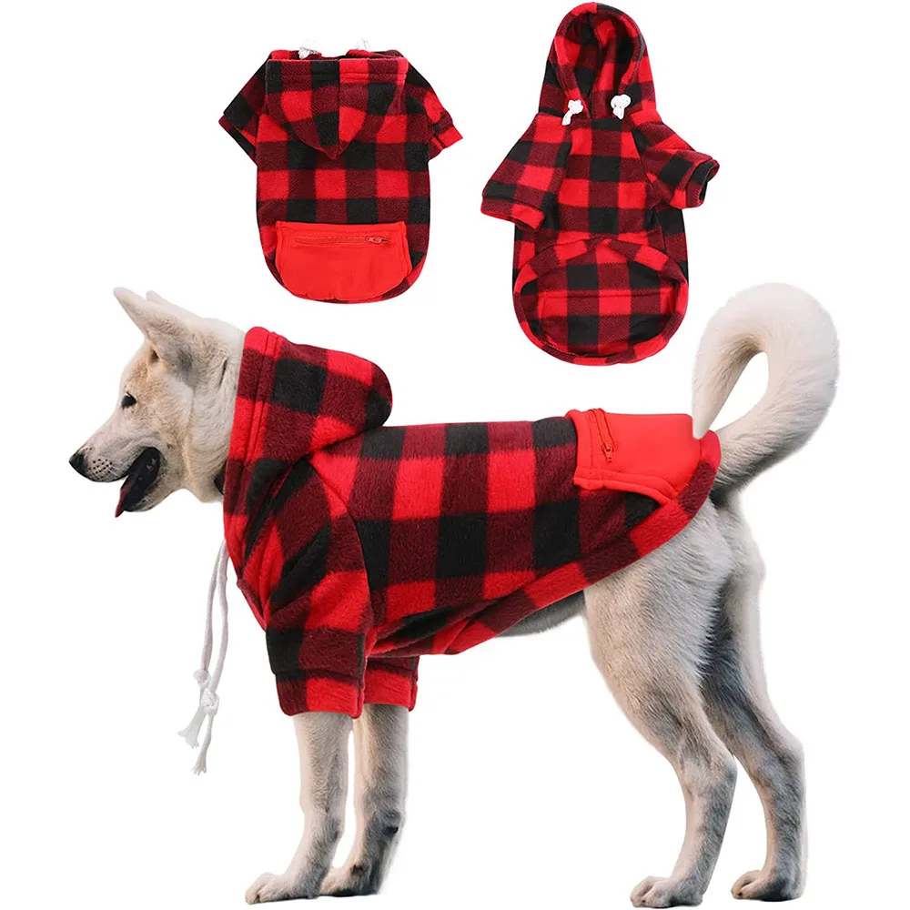 Dog Winter Coat British Style Buffalo Plaid Dog Clothes Cold Weather Soft Warm Pet Dog Hoodies with Pocket for Medium Large Dogs
Dog Winter Coat British Style Buffalo Plaid Dog Clothes Cold Weather Soft Warm Pet Dog Hoodies with Pocket for Medium Large Dogs