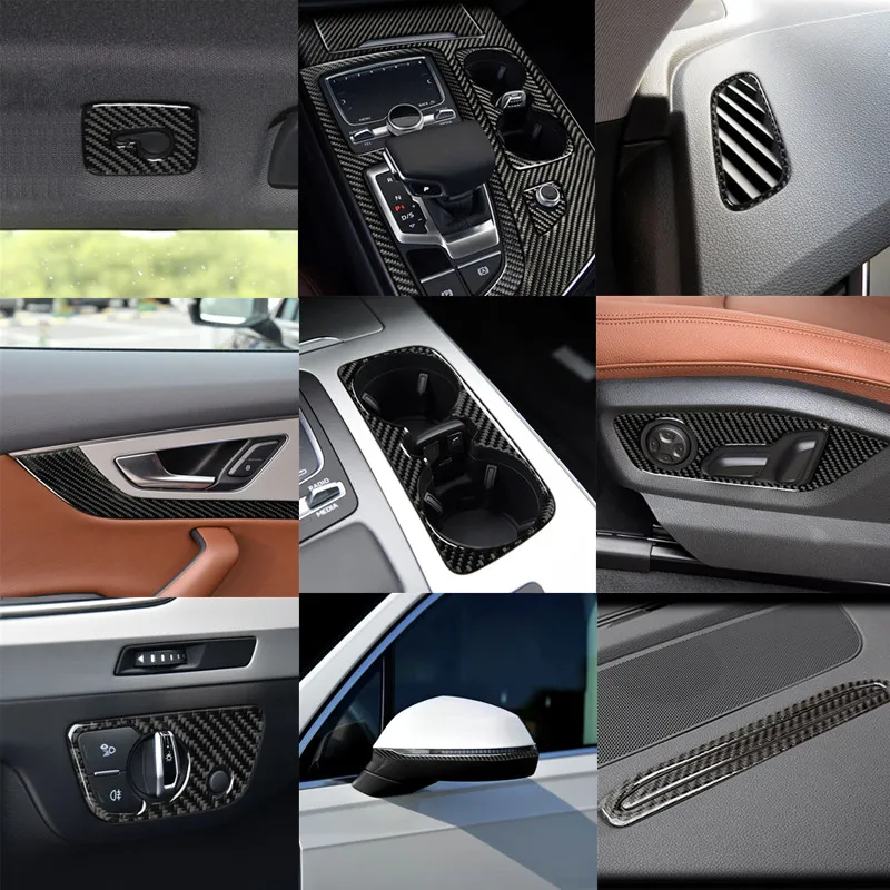 Защитный чехол из углеродного волокна, наклейки на отделку для Audi Q7 2016-2019, аксессуары для салона автомобиля
Защитный чехол из углеродного волокна, наклейки на отделку для Audi Q7 2016-2019, аксессуары для салона автомобиля