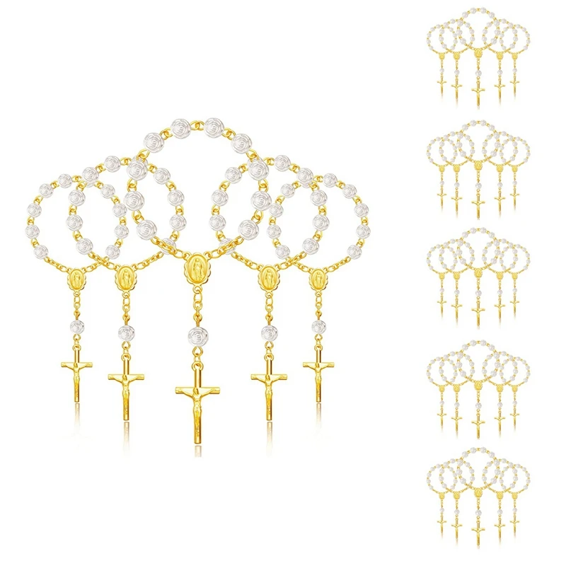 90Pcs Baptism Rosary Acrylic Rosary Beads Mini Rosaries With Cross For The First Communion Baptism Party Favors
90Pcs Baptism Rosary Acrylic Rosary Beads Mini Rosaries With Cross For The First Communion Baptism Party Favors