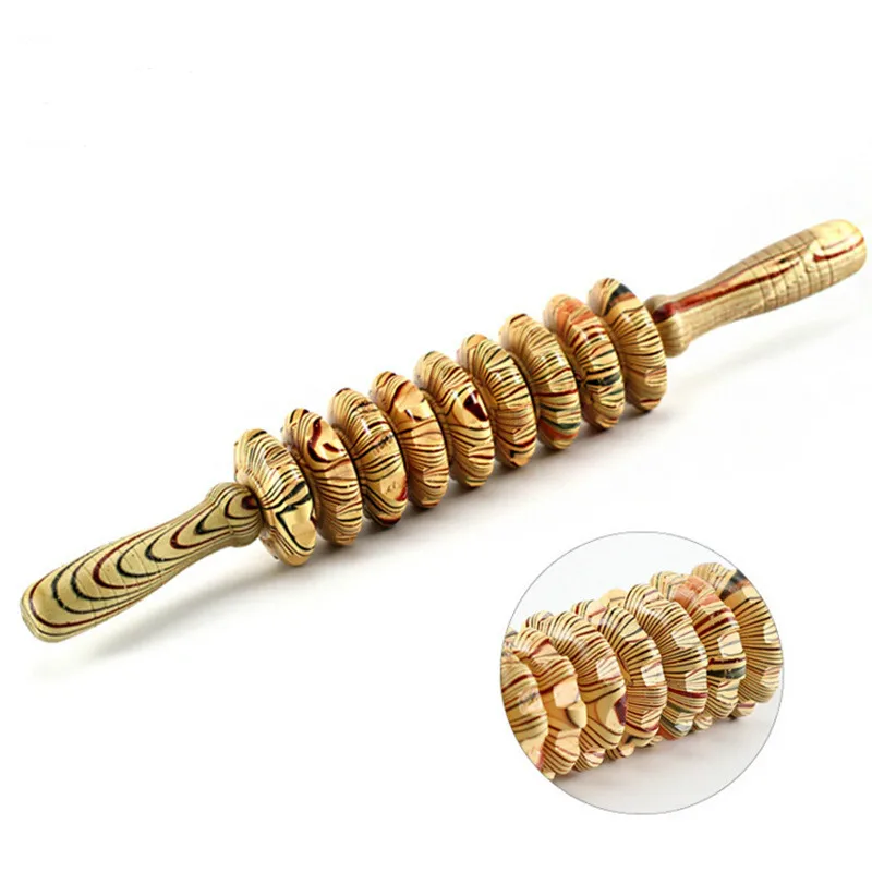 Wooden Exercise Roller Nine Fine Wheel Shaft Whole Body Massage Roller Pounded Waist Back Massage Neck Leg Wooden Massager
Wooden Exercise Roller Nine Fine Wheel Shaft Whole Body Massage Roller Pounded Waist Back Massage Neck Leg Wooden Massager