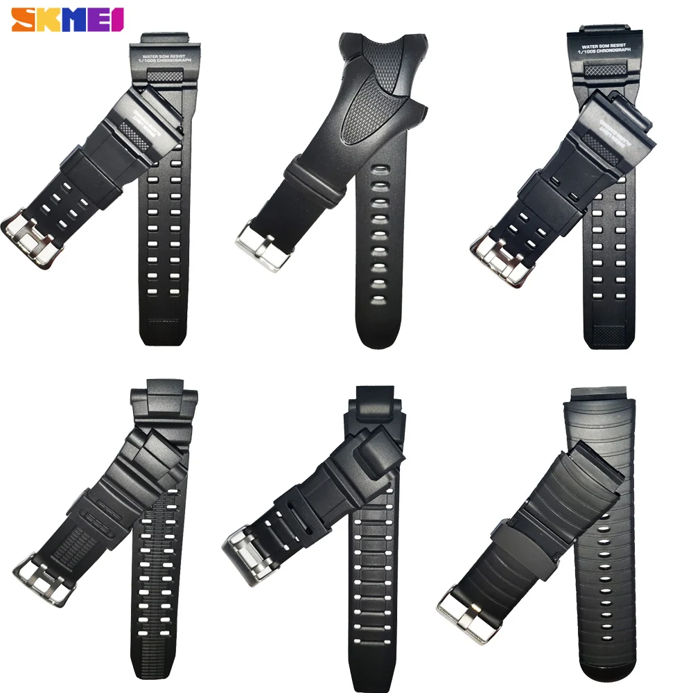 

SKMEI Original Watch Band 1025 1278 1251 1068 0931 1416 PU Rubber Model Watchbands Men Women reloj Different Watches Strap