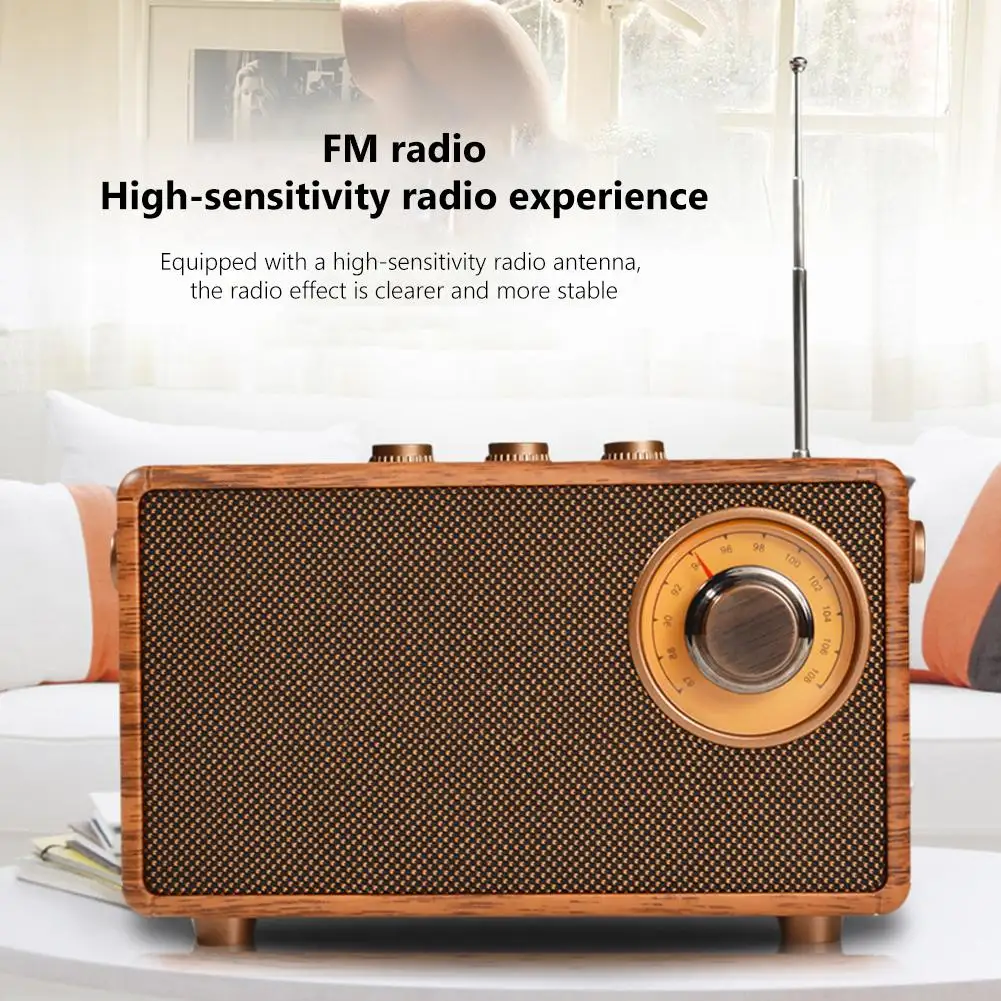 Retro FM Radio Portable Radio Receiver Mini Bluetooth 5.1 Bass Speaker Handsfree MP3 Player Support USB/TF Card/AUX Play
Retro FM Radio Portable Radio Receiver Mini Bluetooth 5.1 Bass Speaker Handsfree MP3 Player Support USB/TF Card/AUX Play