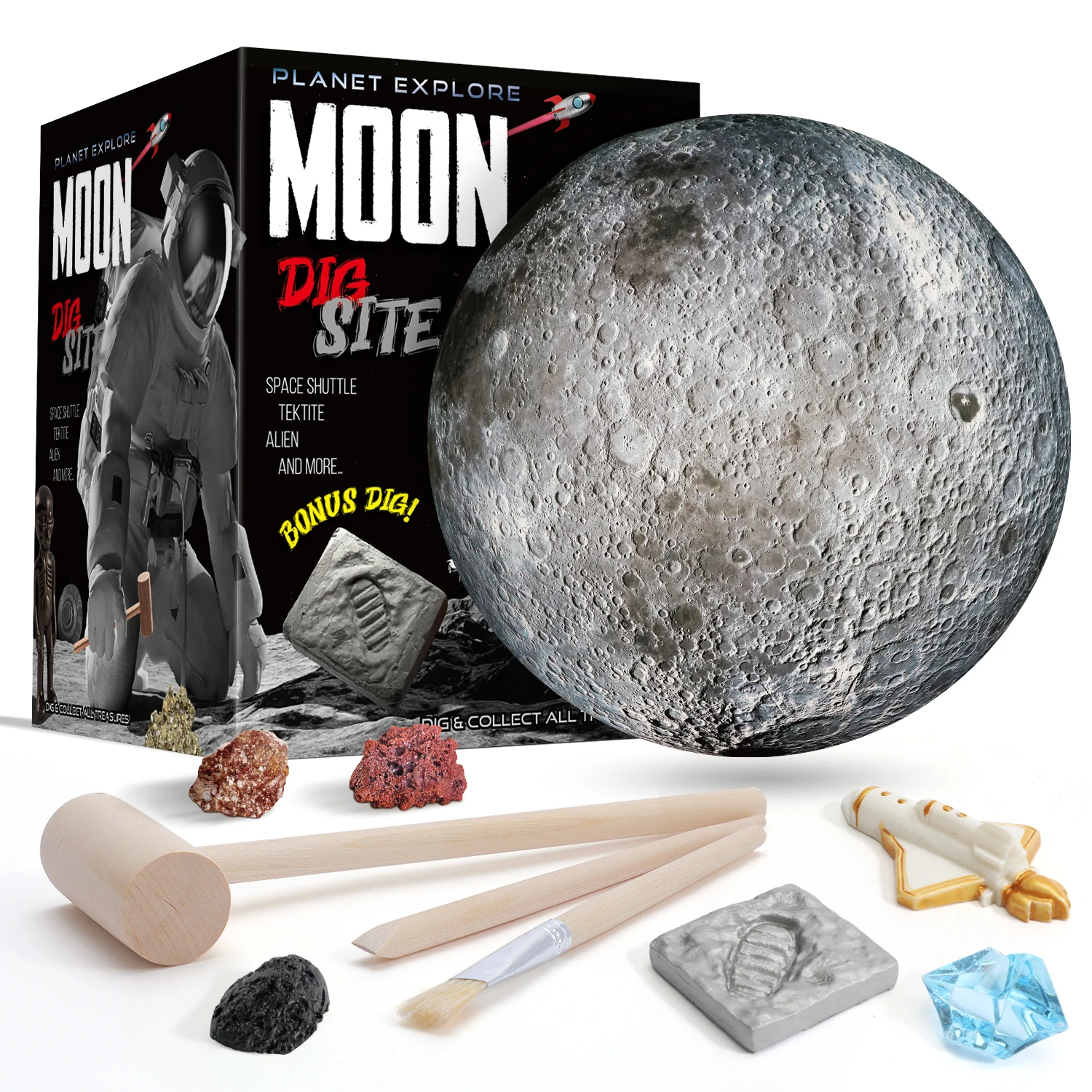 Solar System Moon Dig Kit Dig Up 13 Gemstones & Crystals Rocks & Minerals Space Astronaut Toys for Kids Geology Archeology Gifts
Solar System Moon Dig Kit Dig Up 13 Gemstones & Crystals Rocks & Minerals Space Astronaut Toys for Kids Geology Archeology Gifts