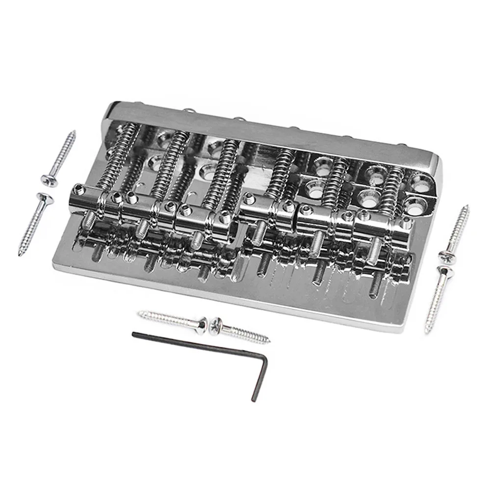 6 String Electric Guitar Roller Saddle Hardtail Bridge With Wrench Screws Adjustable Saddles For Intonation Height Level
6 String Electric Guitar Roller Saddle Hardtail Bridge With Wrench Screws Adjustable Saddles For Intonation Height Level