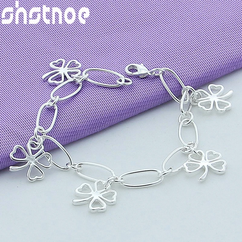 925 Sterling Silver Five Flowers Bracelet For Women Party Engagement Wedding Birthday Gift Fashion Charm Jewelry
925 Sterling Silver Five Flowers Bracelet For Women Party Engagement Wedding Birthday Gift Fashion Charm Jewelry