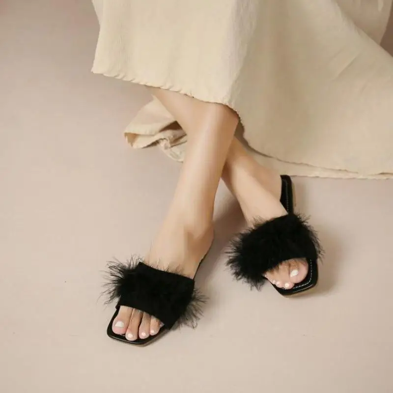 2023 Sandals Fur Furry Slide Sweet Feather Thick Bottom Beach Female Hair Flip Flops Women Home Slippers Indoor Soft
2023 Sandals Fur Furry Slide Sweet Feather Thick Bottom Beach Female Hair Flip Flops Women Home Slippers Indoor Soft