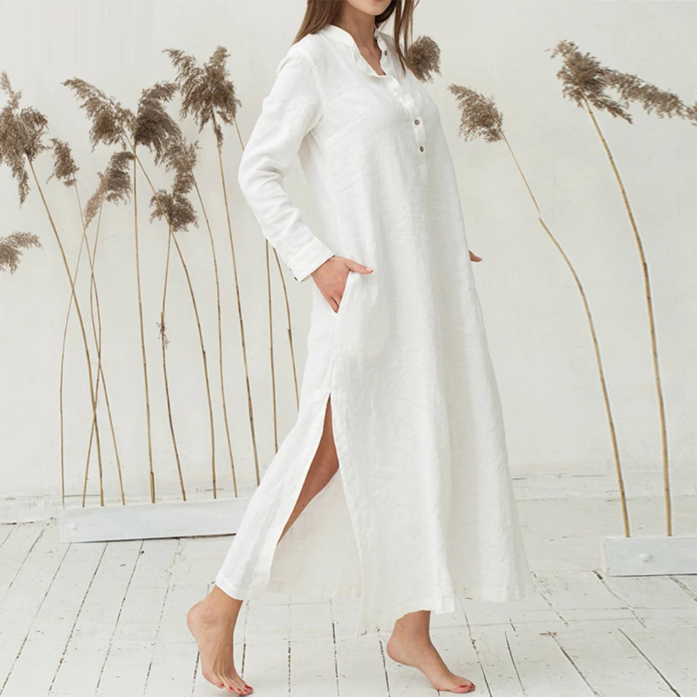 Shirt Skirt Dress Shirt Maxi Dress Sleeve Solid Color A-Line Spring Autumn Summer Beach Temperament Commuting Brand New
Shirt Skirt Dress Shirt Maxi Dress Sleeve Solid Color A-Line Spring Autumn Summer Beach Temperament Commuting Brand New