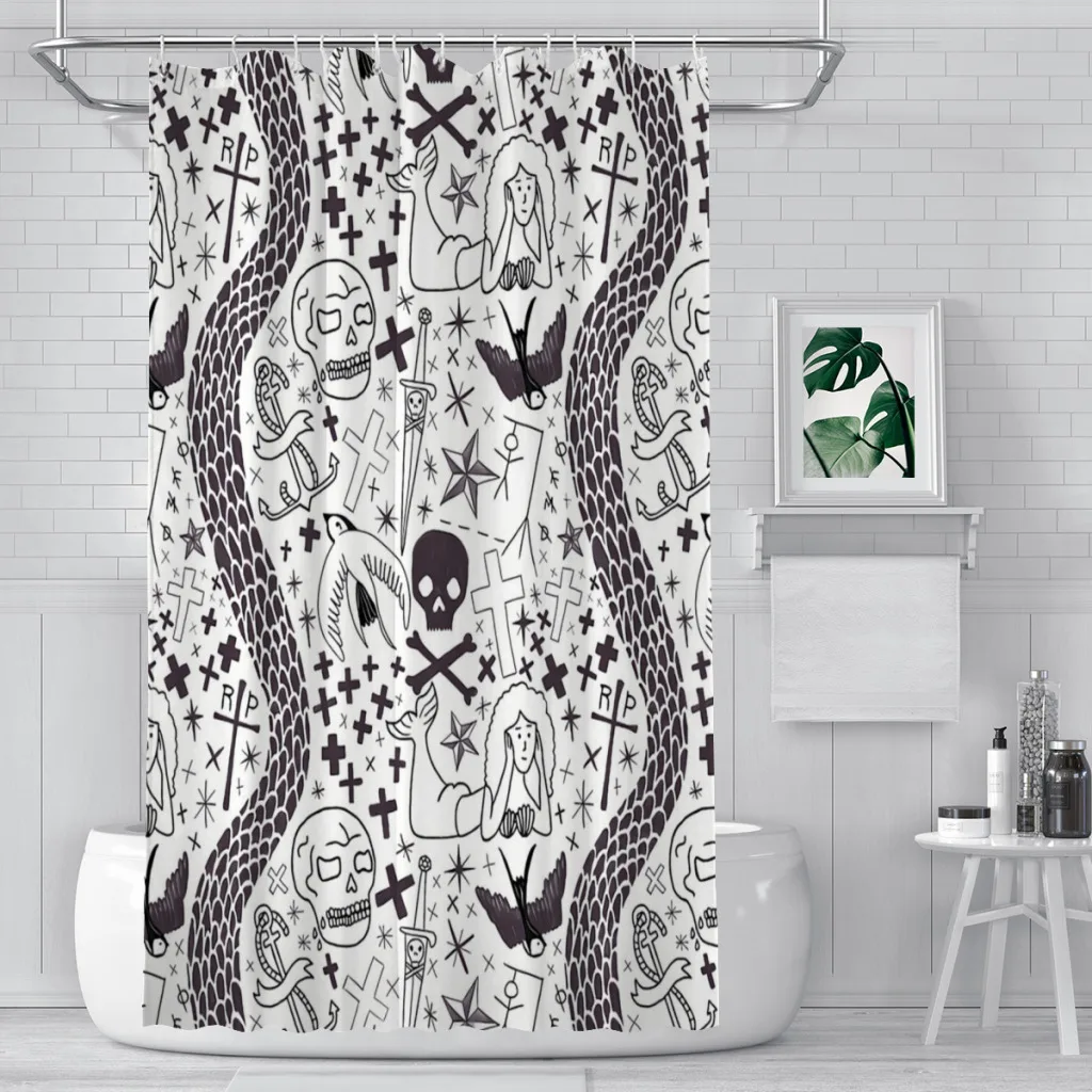 OFMD Blackbeard W Bathroom Shower Curtains Pirate Flag Waterproof Partition Curtain Funny Home Decor Accessories
OFMD Blackbeard W Bathroom Shower Curtains Pirate Flag Waterproof Partition Curtain Funny Home Decor Accessories