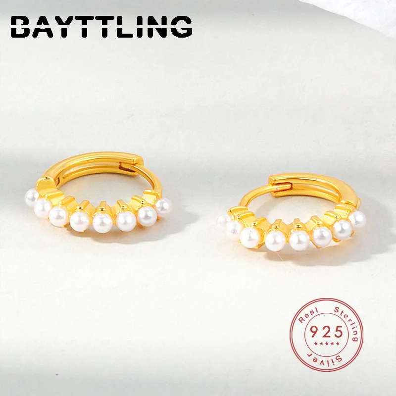 BAYTTLING 925 Sterling Silver Temperament Vintage Pearl Hoop Earrings For Women Girlfriend Fashion Birthday Party Gift Jewelry
BAYTTLING 925 Sterling Silver Temperament Vintage Pearl Hoop Earrings For Women Girlfriend Fashion Birthday Party Gift Jewelry