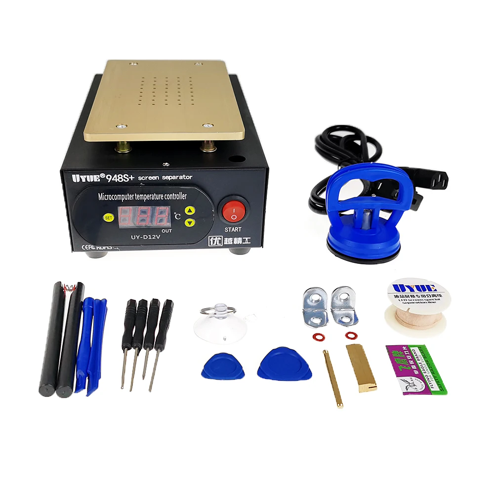 948S+ Screen Separator Machine 7 Inch Refurbish Build-in Pump Vacuum LCD Separator Cellphone Repair Separator for Phones
948S+ Screen Separator Machine 7 Inch Refurbish Build-in Pump Vacuum LCD Separator Cellphone Repair Separator for Phones