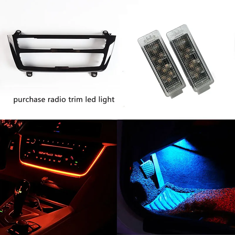 Radio Trim Led Dashboard With Footwell Lights 2PCS Center Console Panel 2 Colors Atmosphere Lamp for BMW 3&4 series F30 F31 F34
Radio Trim Led Dashboard With Footwell Lights 2PCS Center Console Panel 2 Colors Atmosphere Lamp for BMW 3&4 series F30 F31 F34