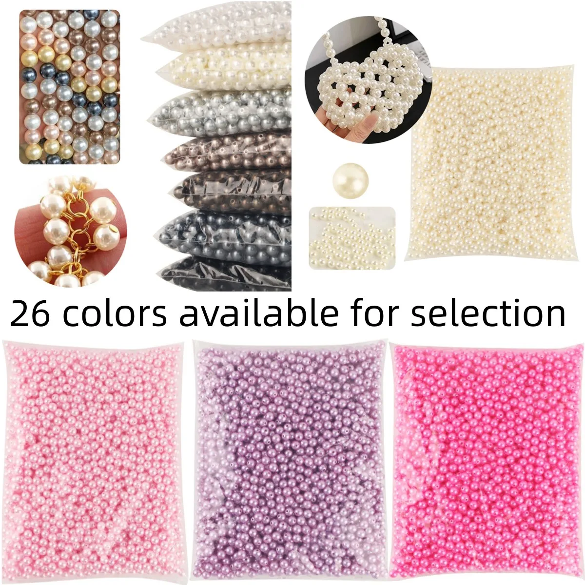 3-12mm 500g ABS straight holes round imitation plasticwtraight holes round imitation plasti beads for needlework & Jewelry Makin 
3-12mm 500g ABS straight holes round imitation plasticwtraight holes round imitation plasti beads for needlework & Jewelry Makin