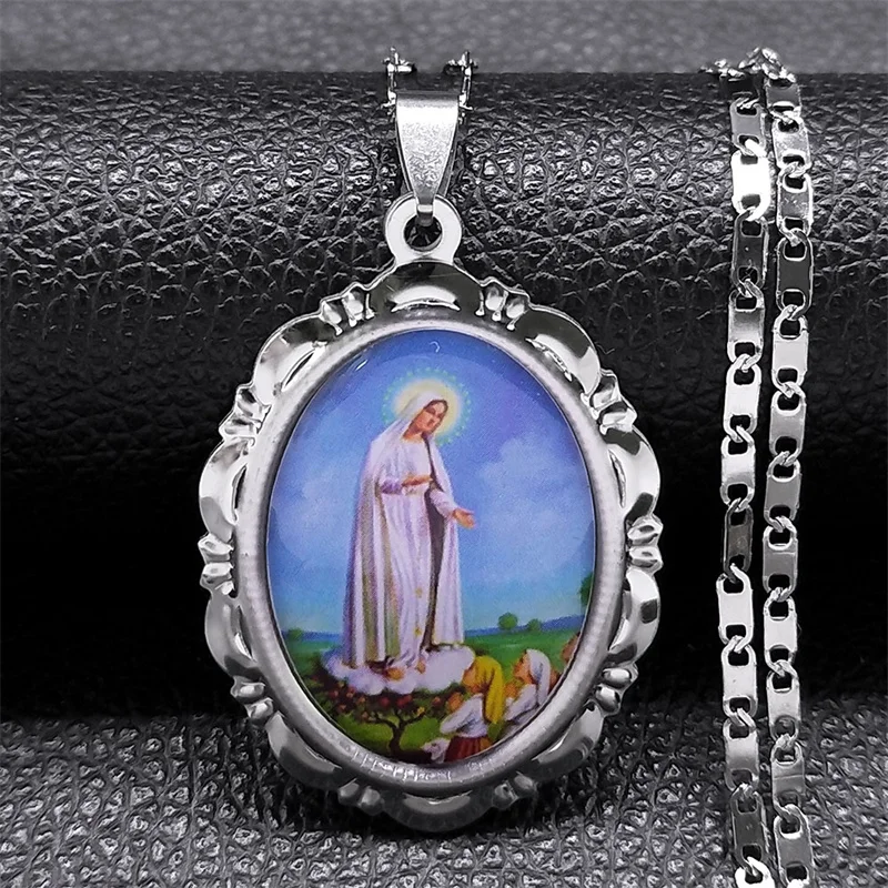 Vintage Virgin Mary Religious Amulet Necklace Women Men Stainless Steel Guadalupe Catholic Pendant Necklaces Ornament Jewelry
Vintage Virgin Mary Religious Amulet Necklace Women Men Stainless Steel Guadalupe Catholic Pendant Necklaces Ornament Jewelry