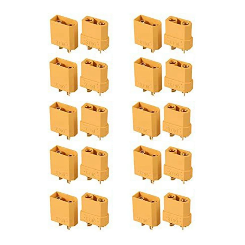 

Hot YO-10 Pair XT90 XT90H Battery Connector Set 4.5Mm Male Female Gold Plated Banana Plug For Lipo Battery