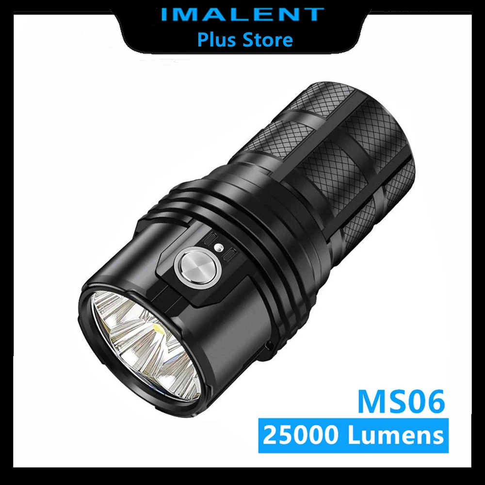 Original IMALENT MS06 LED Flashlight CREE XHP70 2nd 25000 LM Rechargeable Light with 3*21700 Battery for Searching Caving
Original IMALENT MS06 LED Flashlight CREE XHP70 2nd 25000 LM Rechargeable Light with 3*21700 Battery for Searching Caving