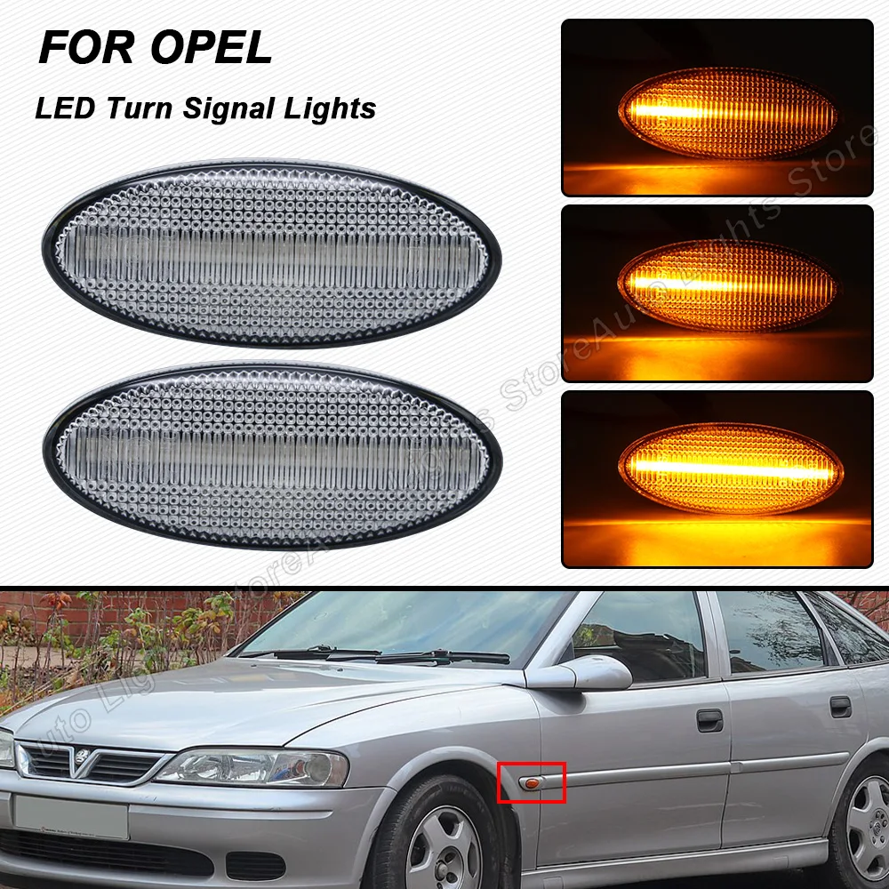 For Opel Vauxhall Vectra B CC MK1 1995-2003 2PCS LED Dynamic Turn Signal Lamps Sequential Side Marker Blinker Lights No Error
For Opel Vauxhall Vectra B CC MK1 1995-2003 2PCS LED Dynamic Turn Signal Lamps Sequential Side Marker Blinker Lights No Error