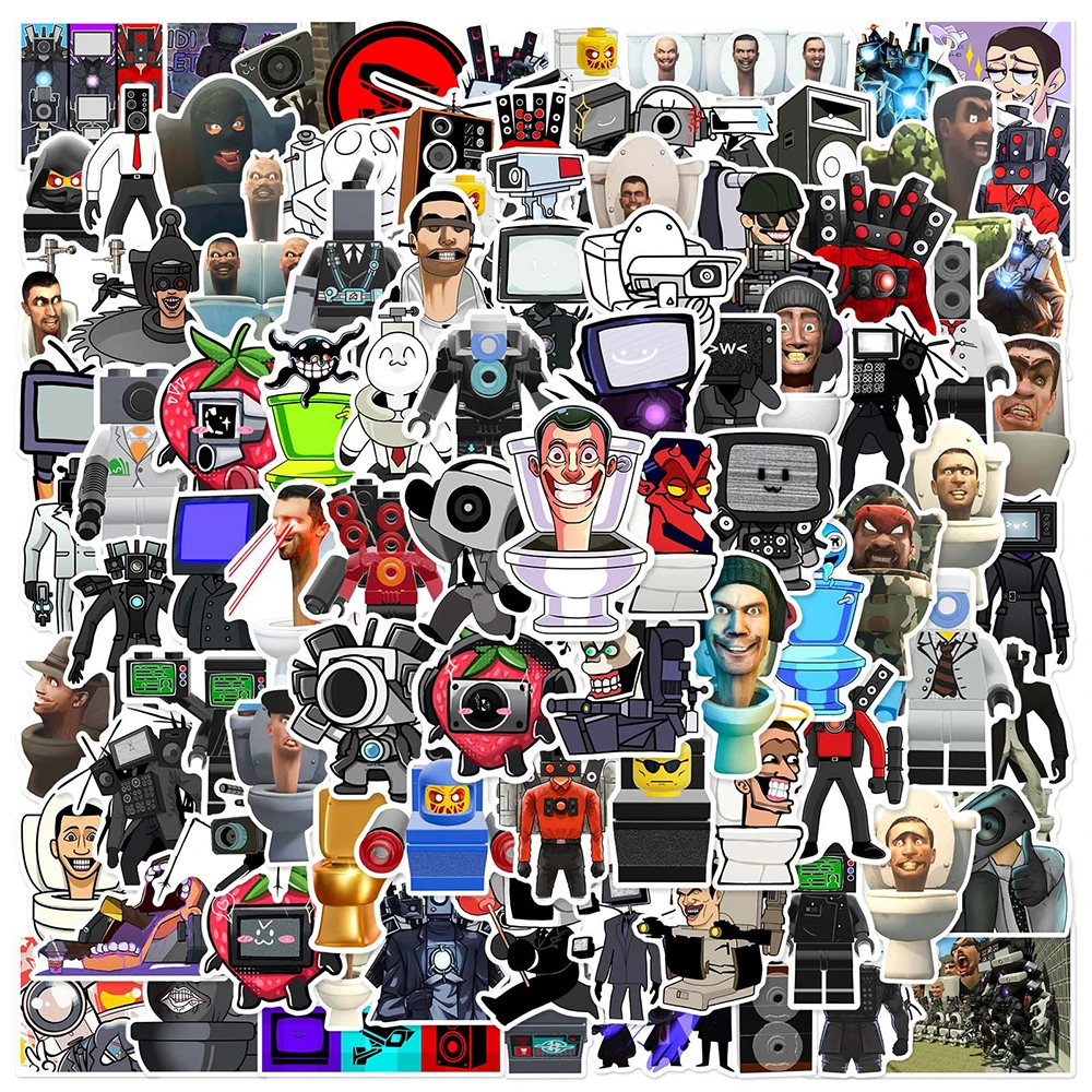 10/30/50/100pcs Skibidi Toilet Game Stickers Decals Toy Waterproof Cartoon Graffiti Skateboard Laptop Car Cool Kids Sticker Pack
10/30/50/100pcs Skibidi Toilet Game Stickers Decals Toy Waterproof Cartoon Graffiti Skateboard Laptop Car Cool Kids Sticker Pack