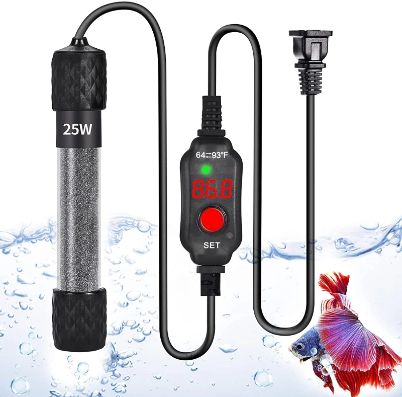 Mini Aquarium Heater Heating Rod Small Fish Tortoise Tank Heater Submersible External LED Digital Temp Controller 25/50/100/200W
Mini Aquarium Heater Heating Rod Small Fish Tortoise Tank Heater Submersible External LED Digital Temp Controller 25/50/100/200W