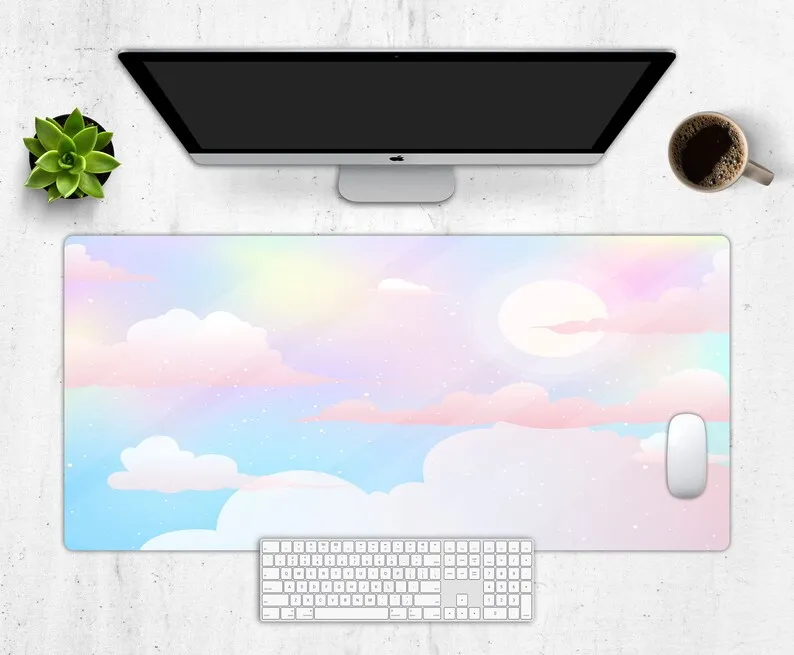 Pastel Sky Desk Mat, Cute Desk Pad, Large Kawaii Desk Mat, Aesthetic Desk Decor, Xxl Mousepad, Gaming Mousepad, Gradient Desk De
Pastel Sky Desk Mat, Cute Desk Pad, Large Kawaii Desk Mat, Aesthetic Desk Decor, Xxl Mousepad, Gaming Mousepad, Gradient Desk De