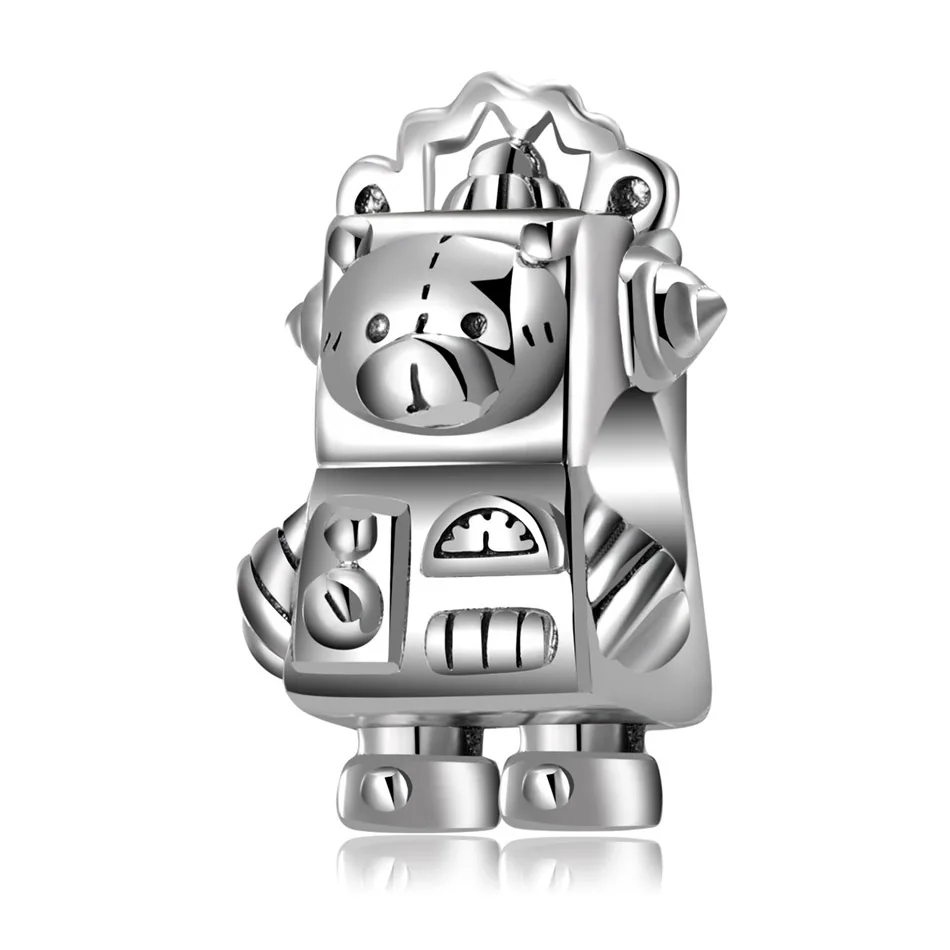 Cute Robot Bear Bead for Women Bracelets & Necklaces Lady Jewelry Authentic 925 Sterling Silver Charm
Cute Robot Bear Bead for Women Bracelets & Necklaces Lady Jewelry Authentic 925 Sterling Silver Charm