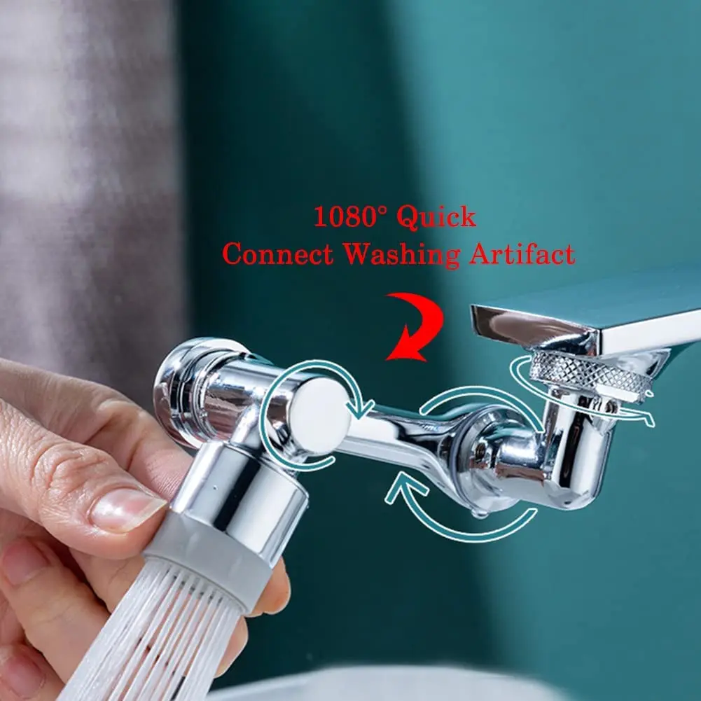 1080° Big Angle Swivel Faucet Aerator Kitchen Sink Faucet Splash Filter Sprayer with 2 Modes of Water Outlet for Kitchen Taps
1080° Big Angle Swivel Faucet Aerator Kitchen Sink Faucet Splash Filter Sprayer with 2 Modes of Water Outlet for Kitchen Taps