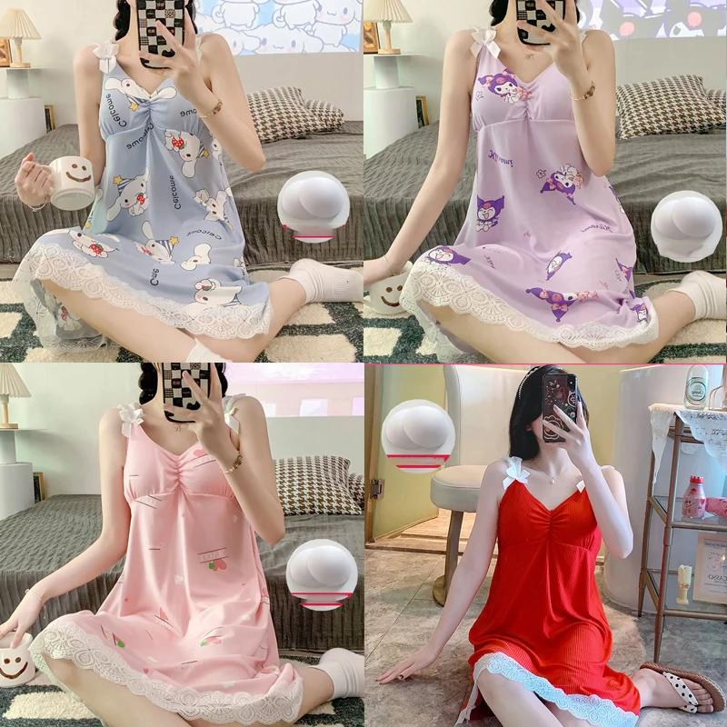 Cinnamoroll Cartoon Girl Heart Student Suspender Nightdress Sanrios Summer Kawaii Thin Section Loose Comfortable Nightdress
Cinnamoroll Cartoon Girl Heart Student Suspender Nightdress Sanrios Summer Kawaii Thin Section Loose Comfortable Nightdress